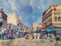 Syed Tanveer Shams, 15 x 21 Inch, Watercolor on Paper, Cityscape Painting, AC-STS-004
